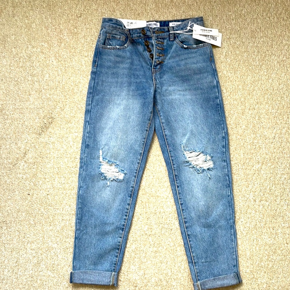 🌟 FLASH SALE - Skinny Fries High Rise Mom Jeans - Size 5 - NWT Great Quality